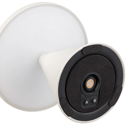 LED Table Lamp - GGM Gastro CONE MINI - Rechargeable - Cordless - 3-step dimmable - Ø130mm - Whisper White - with Charging Dock