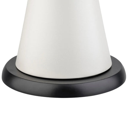 LED Table Lamp - GGM Gastro CONE - Rechargeable - Cordless - 3-step dimmable - Ø130mm - Whisper White - with Charging Dock
