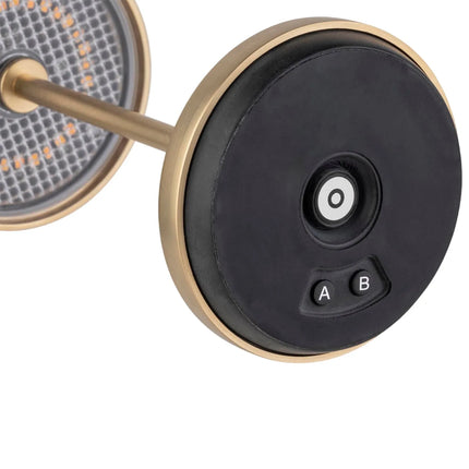 LED Table Lamp - GGM Gastro JOSEF MINI - Rechargeable - Cordless - 3-step dimmable - Ø80mm - Champagne - with Charging Dock