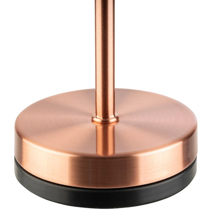 LED Table Lamp - GGM Gastro MERLE MICRO - Rechargeable - Cordless - 3-step dimmable - Ø80mm - Copper - with Charging Dock