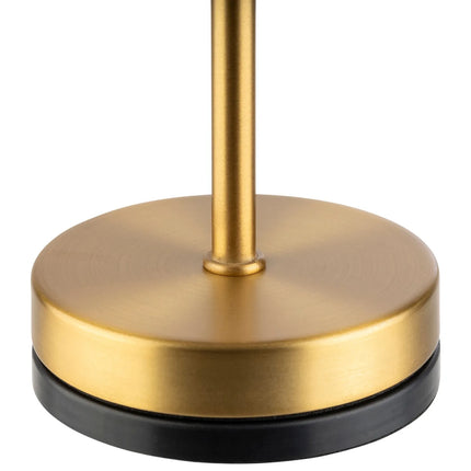 LED Table Lamp - GGM Gastro MERLE MICRO - Rechargeable - Cordless - 3-step dimmable - Ø80mm - Gold - with Charging Dock