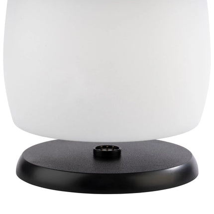 LED Table Lamp - GGM Gastro NIELS MINI - Rechargeable - Cordless - 3-step dimmable - Ø120mm - White - with Charging Dock