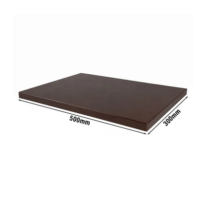 Libbey Chopping Board - 300x500mm - Thickness: 20mm - HACCP-Compliant - HDPE - Brown
