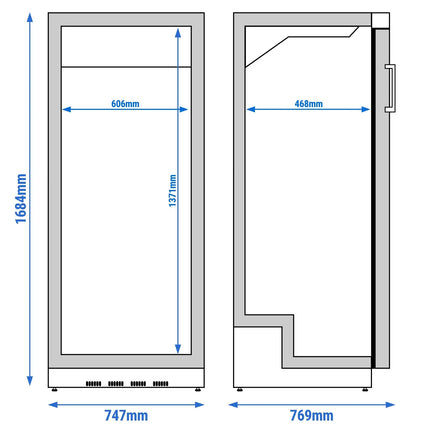 LIEBHERR| Commercial Bakery Refrigerator Upright 533 L – EN 600x400 - Single Glass Door - White - 1–15 °C