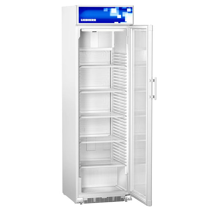 LIEBHERR | Commercial Beverage Display Fridge - 403 L - 1 Glass Door - White – +2 to +12 °C – Advertising display – LED front lighting
