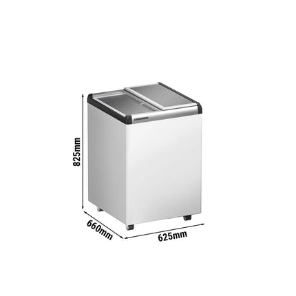 LIEBHERR commercial chest freezer - 121 litres - with aluminium lid - white