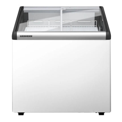 LIEBHERR commercial chest freezer - 143 litres - with sliding glass lid - white