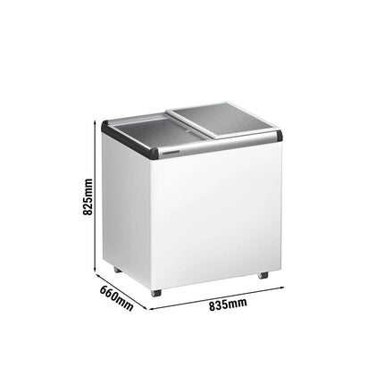 LIEBHERR commercial chest freezer - 186 litres - with aluminium lid - white