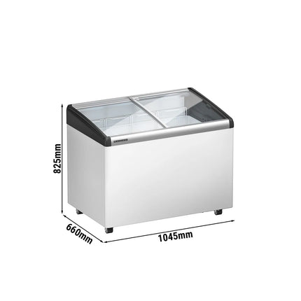 LIEBHERR commercial chest freezer - 196 litres - with sliding glass lid - white
