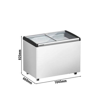 LIEBHERR commercial chest freezer - 222 litres - with sliding glass lid - white