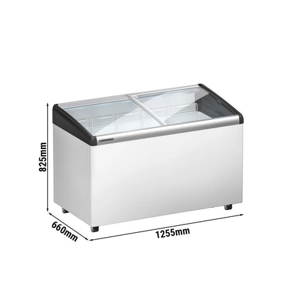 LIEBHERR commercial chest freezer - 249 litres - with sliding glass lid - white