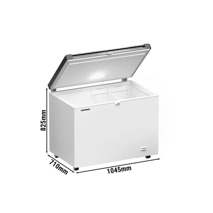 LIEBHERR commercial chest freezer - 266 litres - stainless steel lid