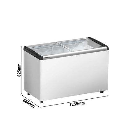 LIEBHERR commercial chest freezer - 280 litres - with sliding glass lid - white