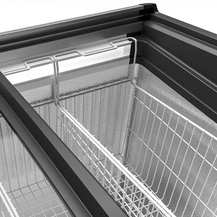 LIEBHERR commercial chest freezer - 355 litres - with sliding glass lid - white