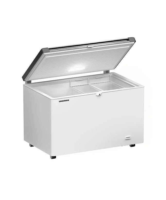 LIEBHERR commercial chest freezer - 404 litres - stainless steel lid