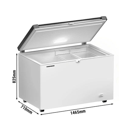 LIEBHERR commercial chest freezer - 404 litres - stainless steel lid