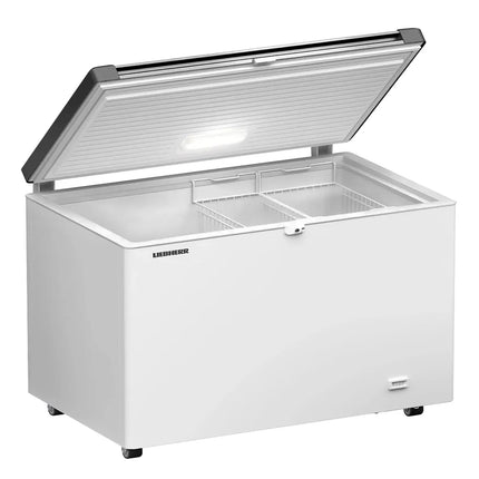 LIEBHERR commercial chest freezer - 404 litres - stainless steel lid