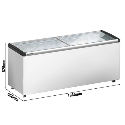 LIEBHERR commercial chest freezer - 457 litres - with sliding glass lid - white