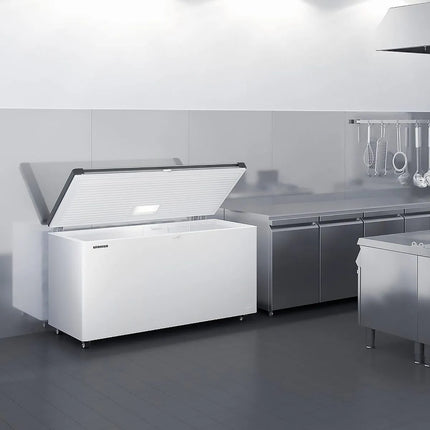 LIEBHERR commercial chest freezer - 542 litres - stainless steel lid