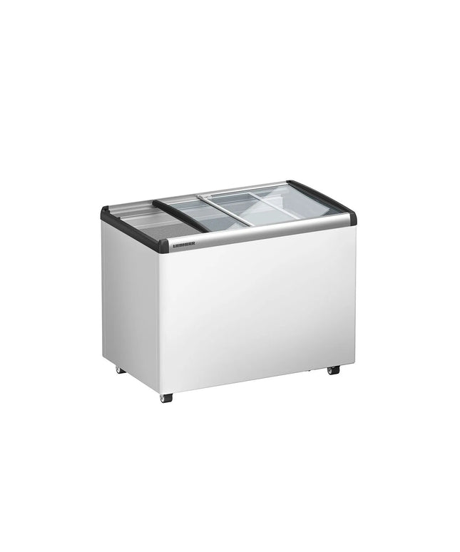 LIEBHERR commercial chilled storage chest - 222 litres - with sliding glass lid - white
