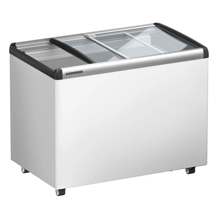 LIEBHERR commercial chilled storage chest - 222 litres - with sliding glass lid - white