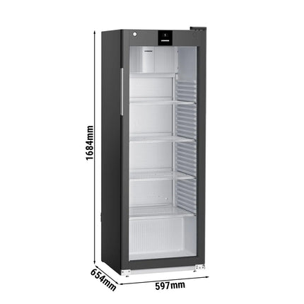 LIEBHERR | Commercial Refrigerator – 347 L - 1 Glass Door - Black - 1–15 °C