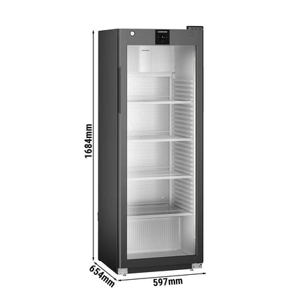 LIEBHERR | Commercial Refrigerator – 347 L - Single Glass Door - Black - -2 to +15 °C