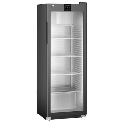 LIEBHERR | Commercial Refrigerator – 347 L - Single Glass Door - Black - -2 to +15 °C