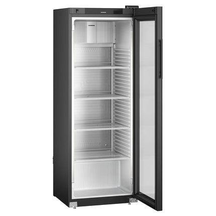 LIEBHERR | Commercial Refrigerator – 347 L - Single Glass Door - Black - -2 to +15 °C