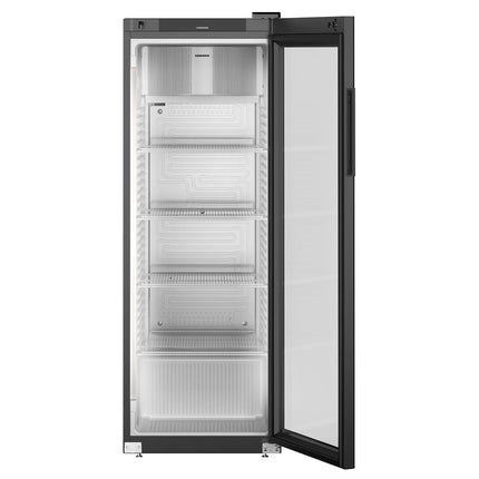 LIEBHERR | Commercial Refrigerator – 347 L - Single Glass Door - Black - -2 to +15 °C