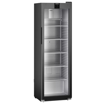 LIEBHERR | Commercial Refrigerator – 400 L - Single Glass Door - Black - -2 to +15 °C