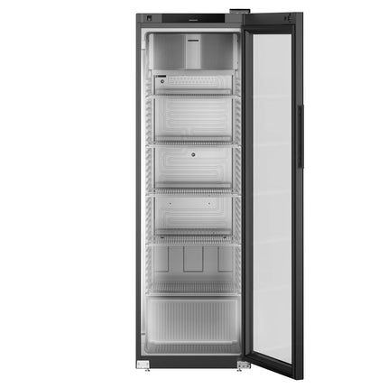 LIEBHERR | Commercial Refrigerator – 400 L - Single Glass Door - Black - -2 to +15 °C