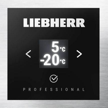 LIEBHERR | Commercial Refrigerator Freezer Stainless steel - 1 glass + 1 solid door - −26-+15 °C
