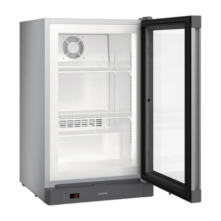 LIEBHERR | Commercial Undercounter Glass Door Freezer 93 L – Silver - -25 to -10 °C