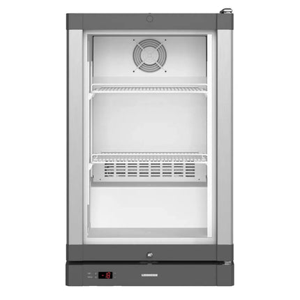 LIEBHERR | Commercial Undercounter Glass Door Freezer 93 L – Silver - -25 to -10 °C