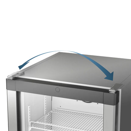 LIEBHERR | Commercial Undercounter Glass Door Freezer 93 L – Silver - -25 to -10 °C