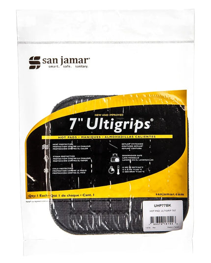 Lót Nồi Neoprene Đen San Jamar UHP77BK Ultigrips® Chống Cháy 17.8 x 17.8 cm