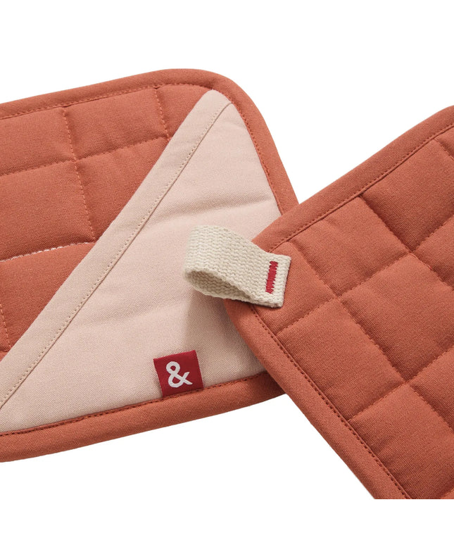 Lót Nồi Poly-Cotton Đỏ Paprika Hedley & Bennett HB001697 Có Vòng Móc 20.3 x 20.3 cm