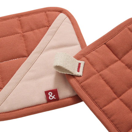 Lót Nồi Poly-Cotton Đỏ Paprika Hedley & Bennett HB001697 Có Vòng Móc 20.3 x 20.3 cm