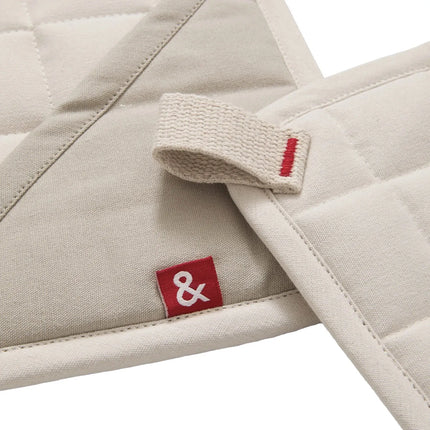 Lót Nồi Poly-Cotton Trắng Oat Hedley & Bennett HB001696 Có Vòng Móc 20.3 x 20.3 cm