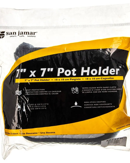 Lót Nồi Silicone San Jamar 802SPH Màu Bạc 17.8 x 17.8 cm Vòng Treo