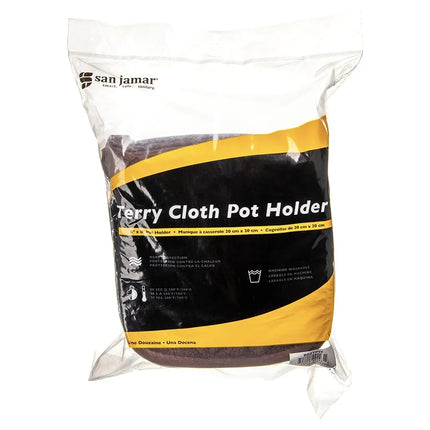 Lót Nồi Terry Nâu San Jamar 802TPH Có Vòng Móc 20.3 x 20.3 cm