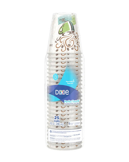 Ly Giấy Dùng Một Lần Đựng Nước Nóng Dixie 5310DX PerfecTouch® 296 ml - Giấy, In Họa Tiết