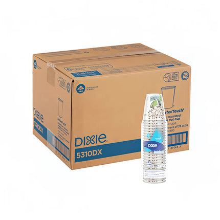 Ly Giấy Dùng Một Lần Đựng Nước Nóng Dixie 5310DX PerfecTouch® 296 ml - Giấy, In Họa Tiết
