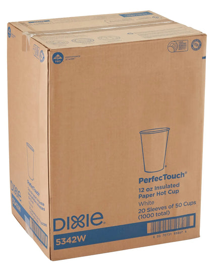 Ly Giấy Nóng Dùng Một Lần Dixie 5342W PerfecTouch® 355 ml - Giấy, Màu Trắng