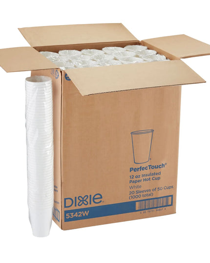 Ly Giấy Nóng Dùng Một Lần Dixie 5342W PerfecTouch® 355 ml - Giấy, Màu Trắng