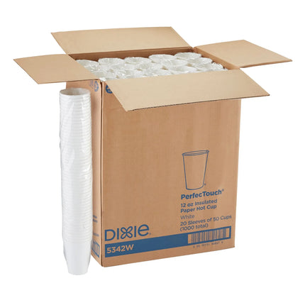 Ly Giấy Nóng Dùng Một Lần Dixie 5342W PerfecTouch® 355 ml - Giấy, Màu Trắng