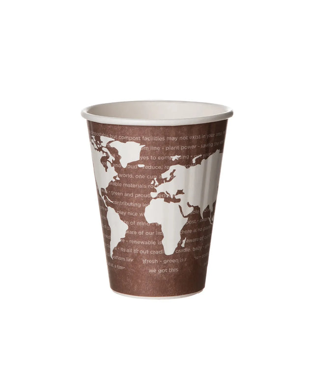 Ly Nóng Cách Nhiệt Dùng Một Lần Eco Products EP-BNHC8-WD World Art™ 237 ml - PLA, In Hoa Văn
