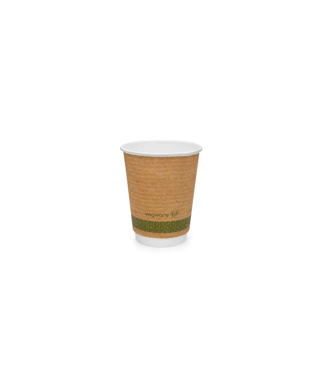 Ly Nóng Cách Nhiệt Dùng Một Lần Vegware 237 ml - PLA, Có In Hoa Văn (VDW-K08)