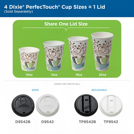 Ly Nóng Dùng Một Lần Dixie 5320CD PerfecTouch® 591 ml - Giấy, In Hoa Văn